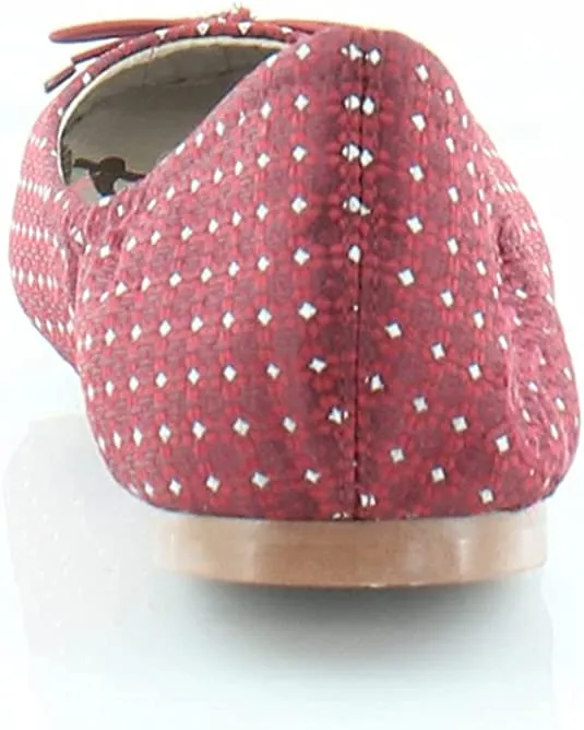 Sam Edelman Felicia Red Multi Slip On Rounded Closed Toe Flexible Ballet Flat