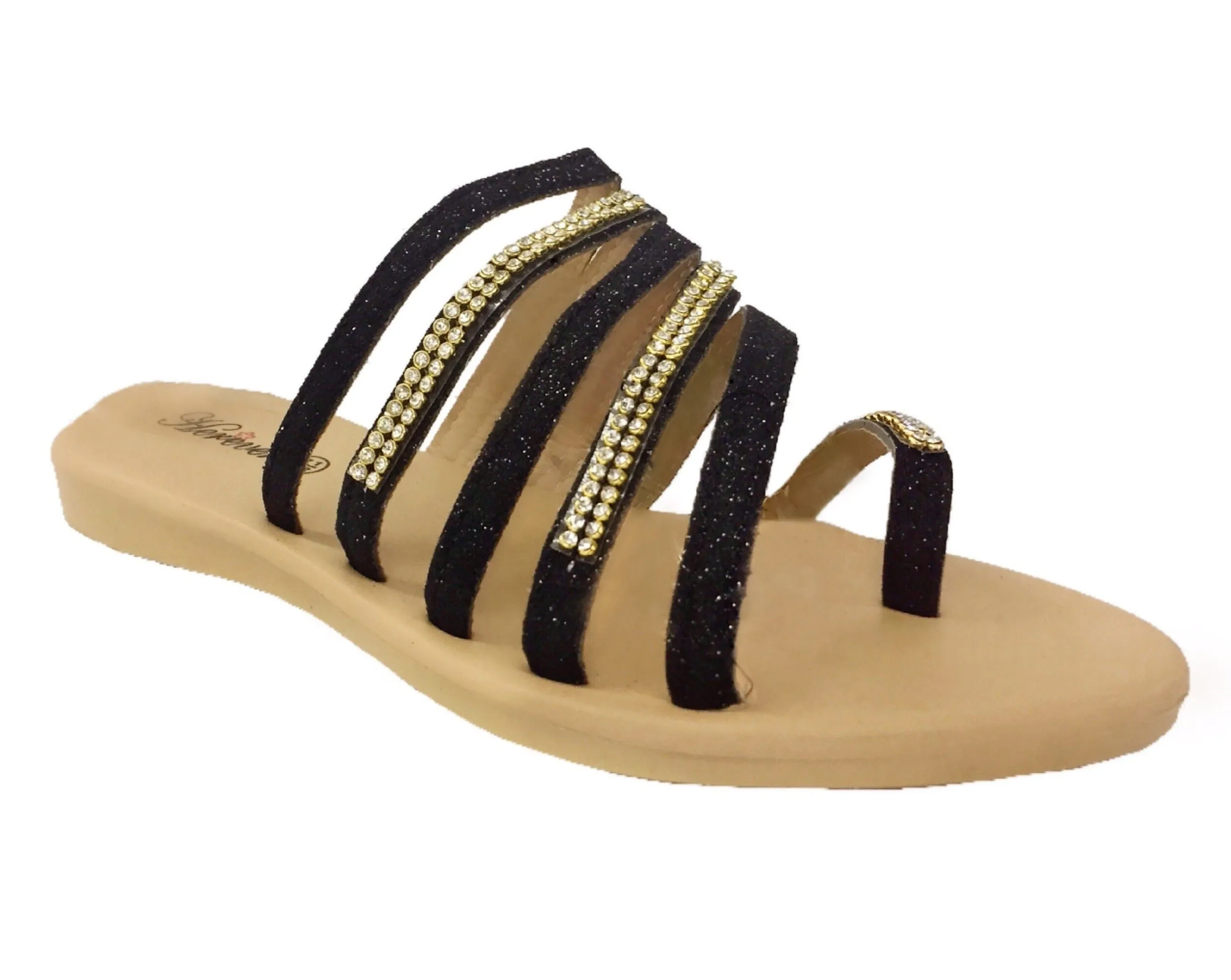 Shimmery Rhinestone Sandals