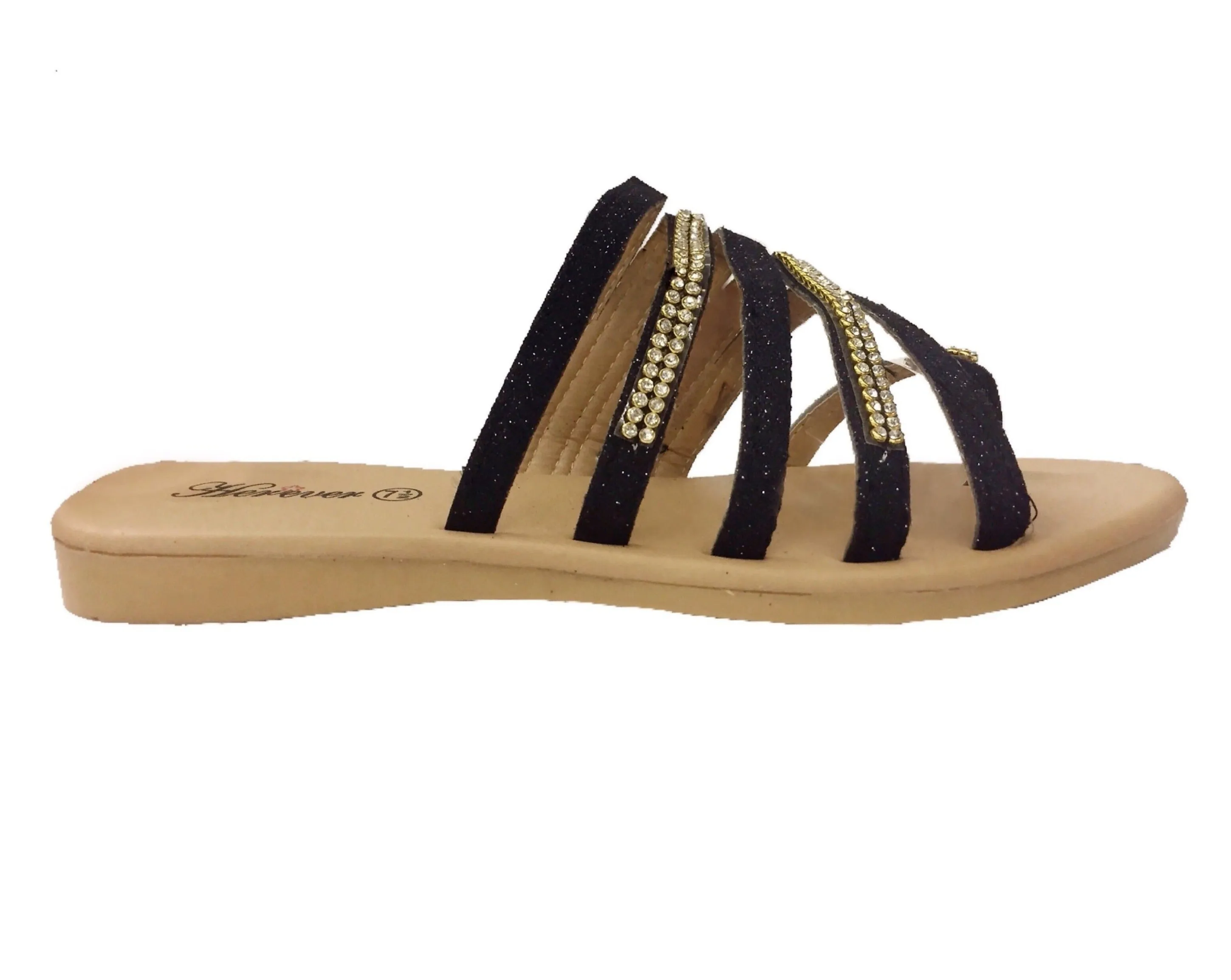 Shimmery Rhinestone Sandals