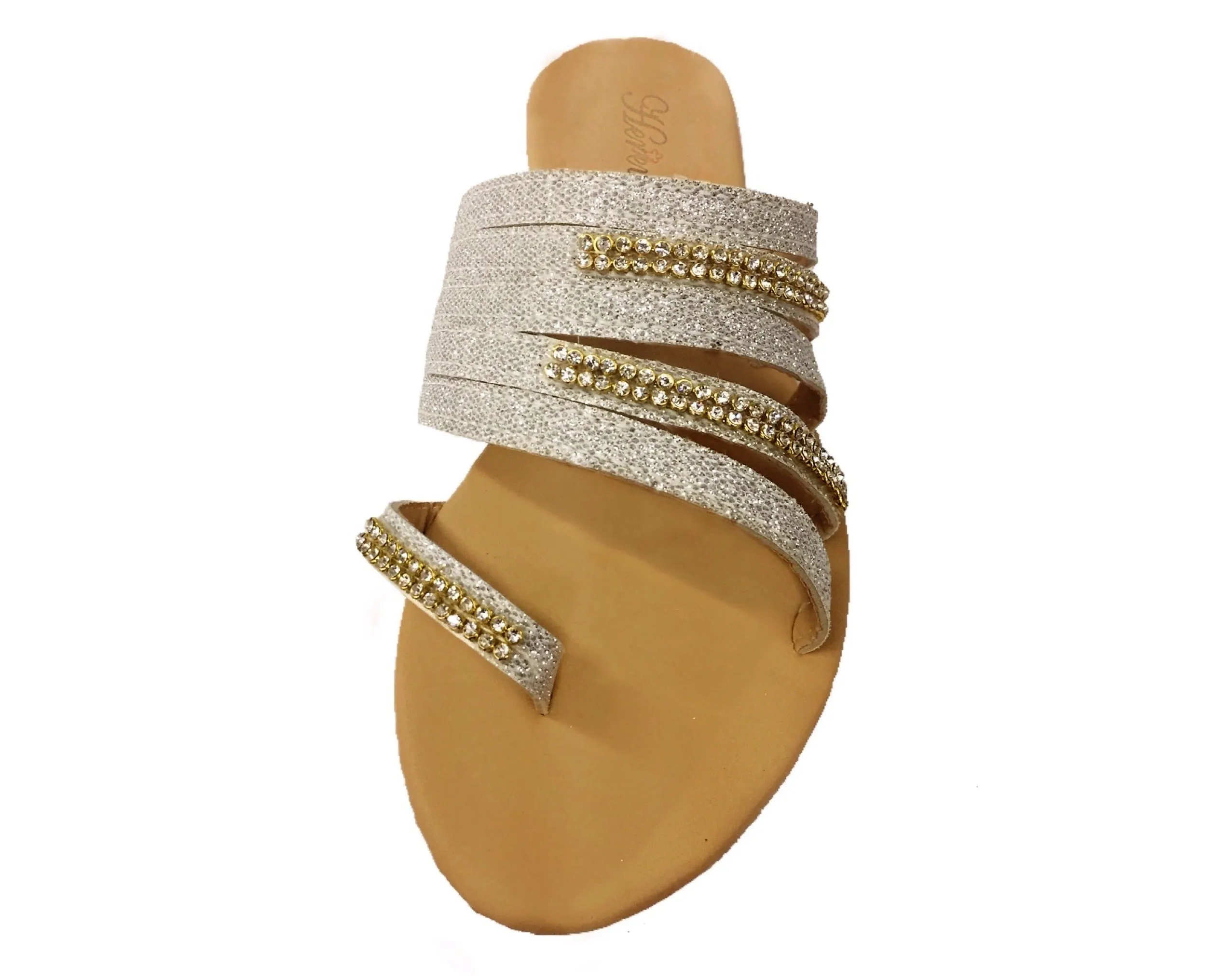 Shimmery Rhinestone Sandals