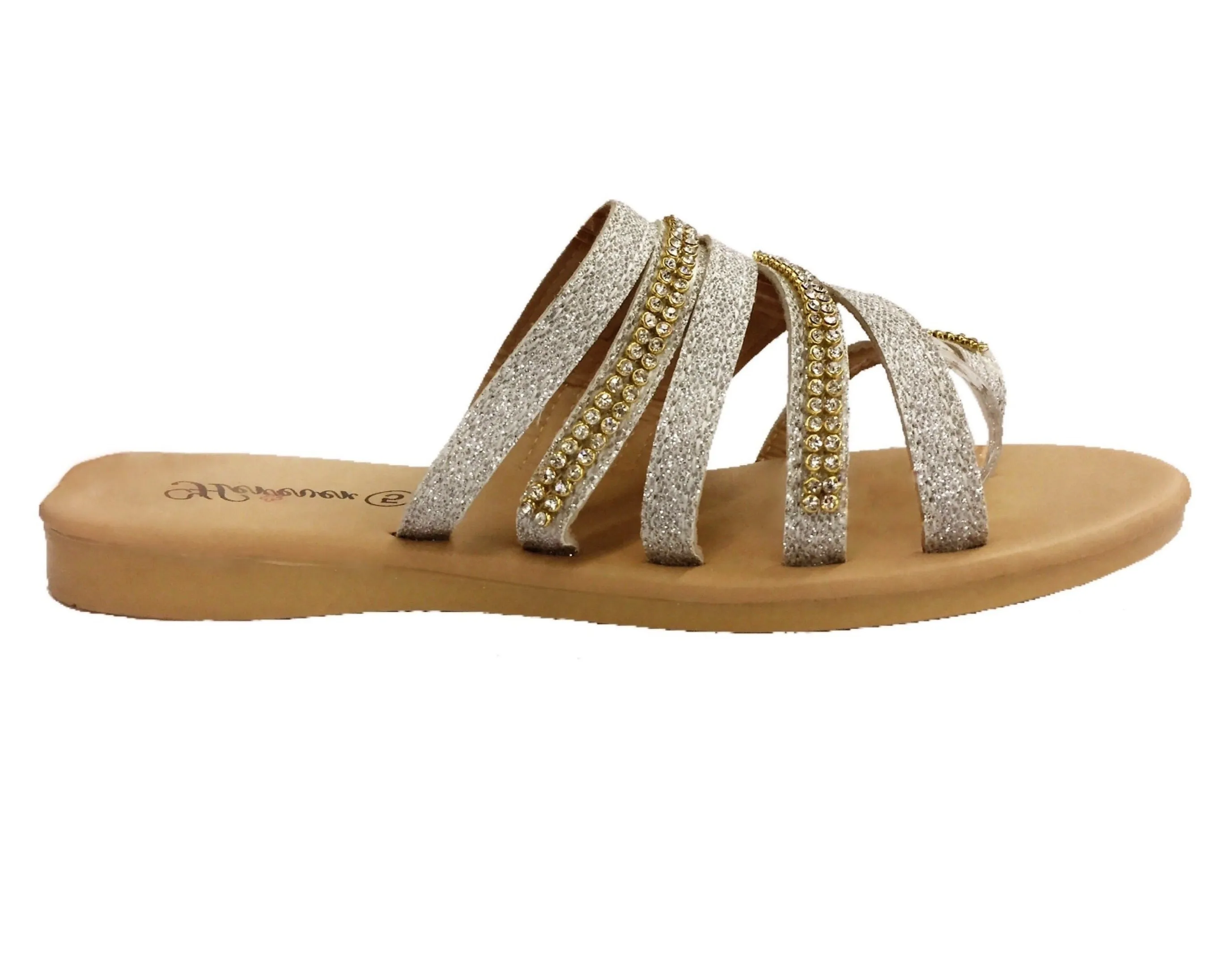 Shimmery Rhinestone Sandals