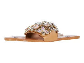 Steve Madden Women's BRIONNA Jeweled Embellished Sandals RHINESTONE (8, RHINESTONE)