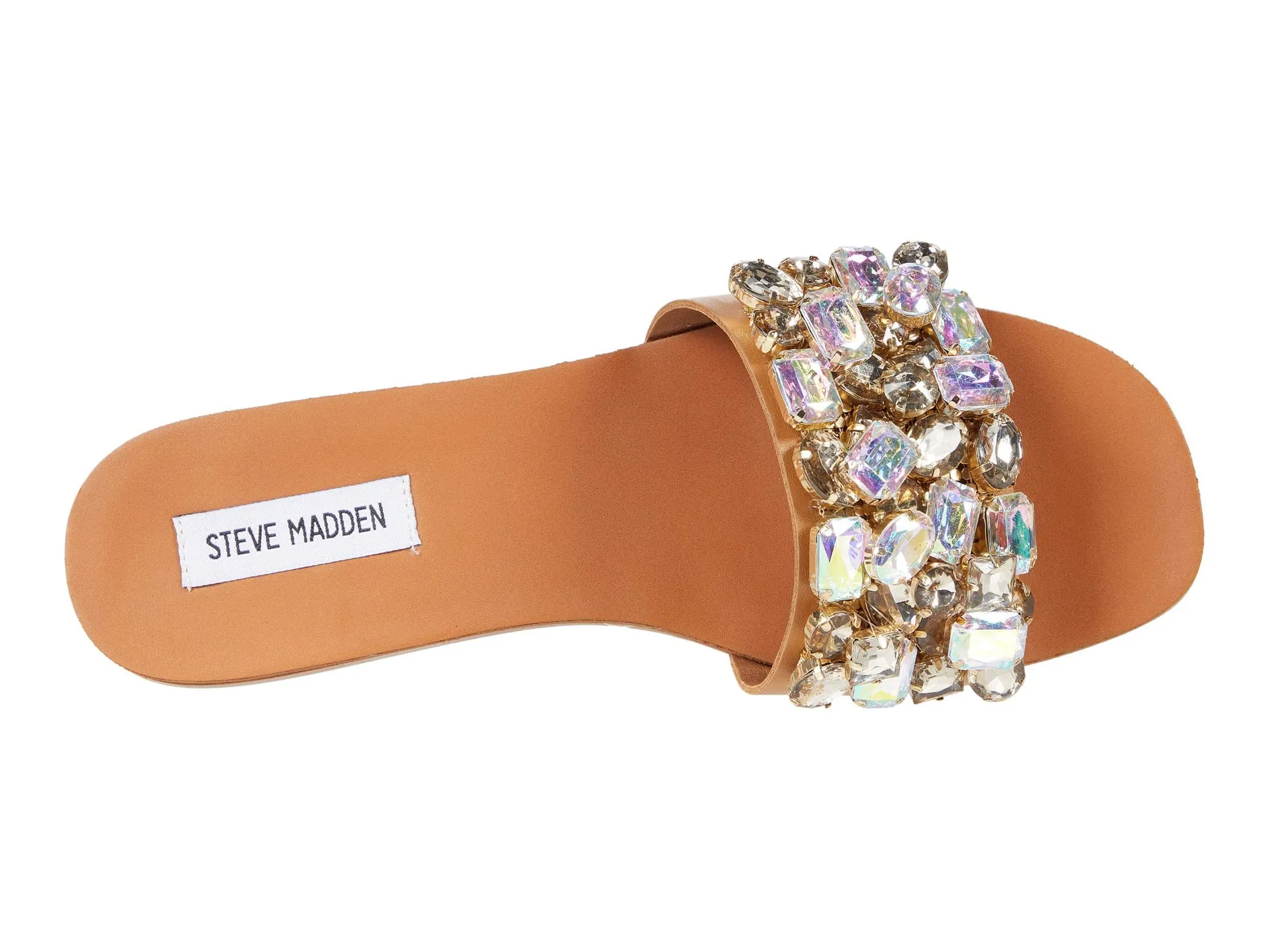 Steve Madden Women's BRIONNA Jeweled Embellished Sandals RHINESTONE (8, RHINESTONE)