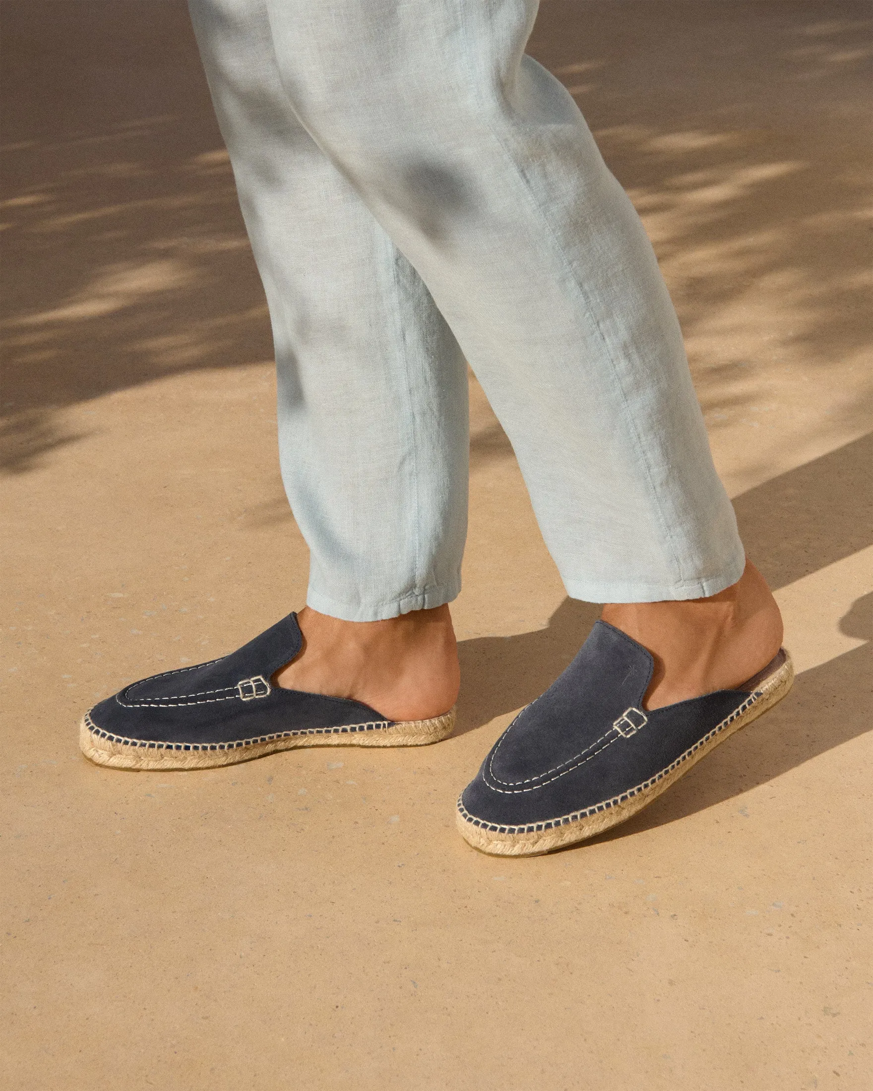 Suede Traveler Loafers Mules - K15MT - Hamptons Patriot Blue