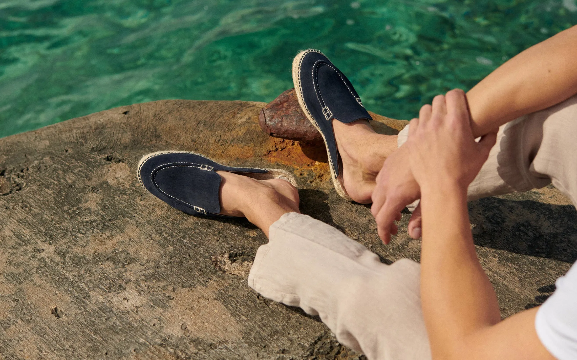 Suede Traveler Loafers Mules - K15MT - Hamptons Patriot Blue