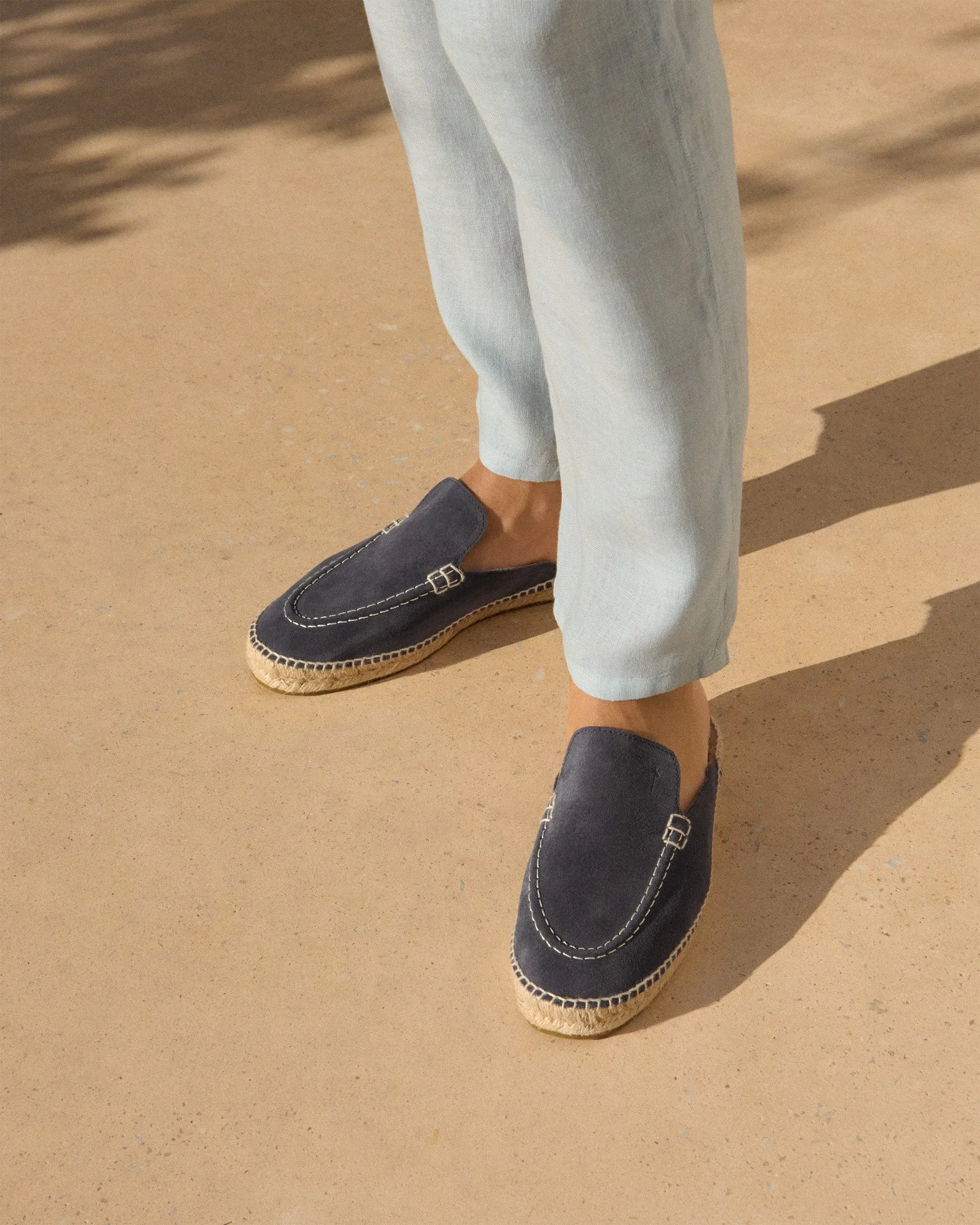 Suede Traveler Loafers Mules - K15MT - Hamptons Patriot Blue