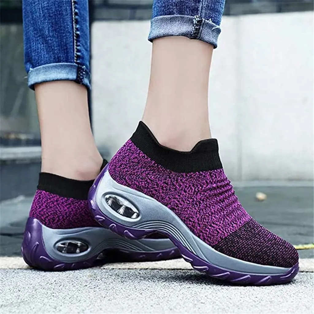 Super Soft Women’s Walking Shoes Ladies Soft Comfy Sole Sneakers Sock Shoes
