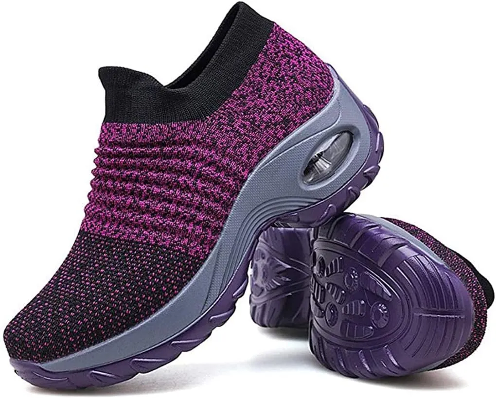 Super Soft Women’s Walking Shoes Ladies Soft Comfy Sole Sneakers Sock Shoes
