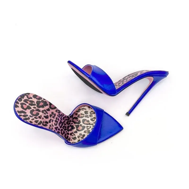 Trend Women High Heels Shoes for Womans Peep Toe Pointed Leopard Print Pumps Sexy Ladies Summer Party Red Sandals 240612