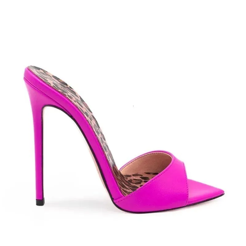 Trend Women High Heels Shoes for Womans Peep Toe Pointed Leopard Print Pumps Sexy Ladies Summer Party Red Sandals 240612