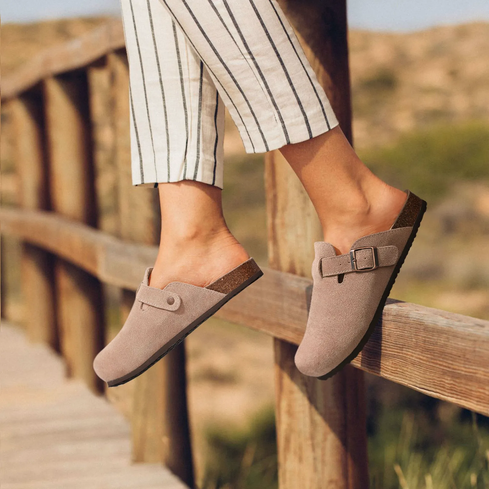 USS Shoes Oriana Women's Classic Suede Cork Clogs