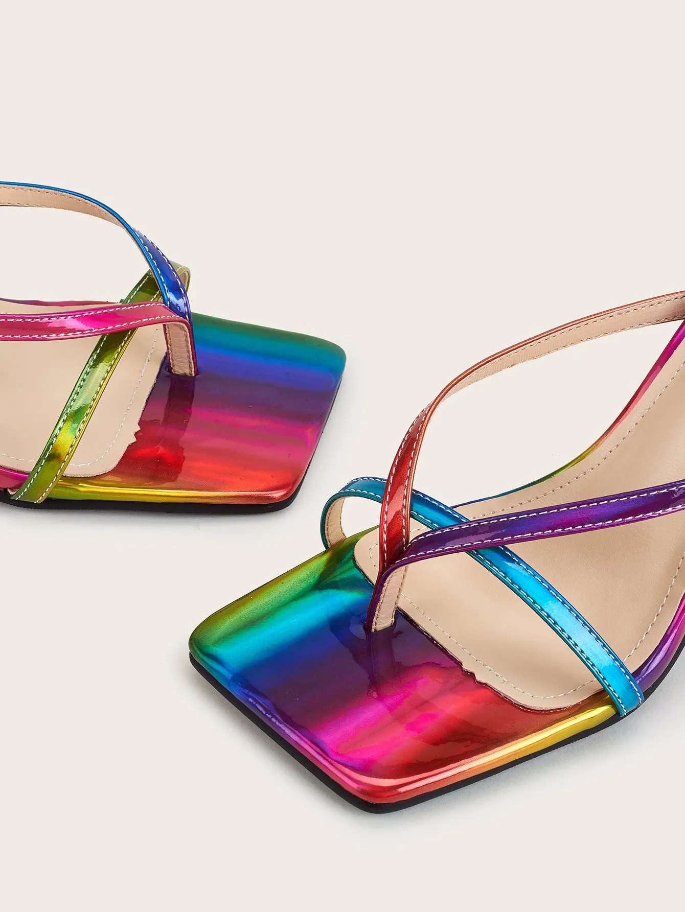 Women's Stiletto Shoes Fashion Colorful Plus Size Heels Sandals