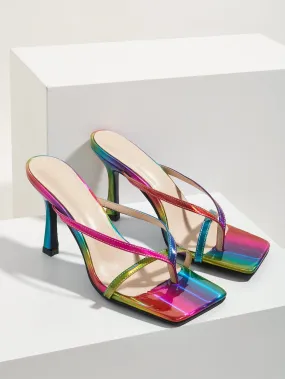 Women's Stiletto Shoes Fashion Colorful Plus Size Heels Sandals