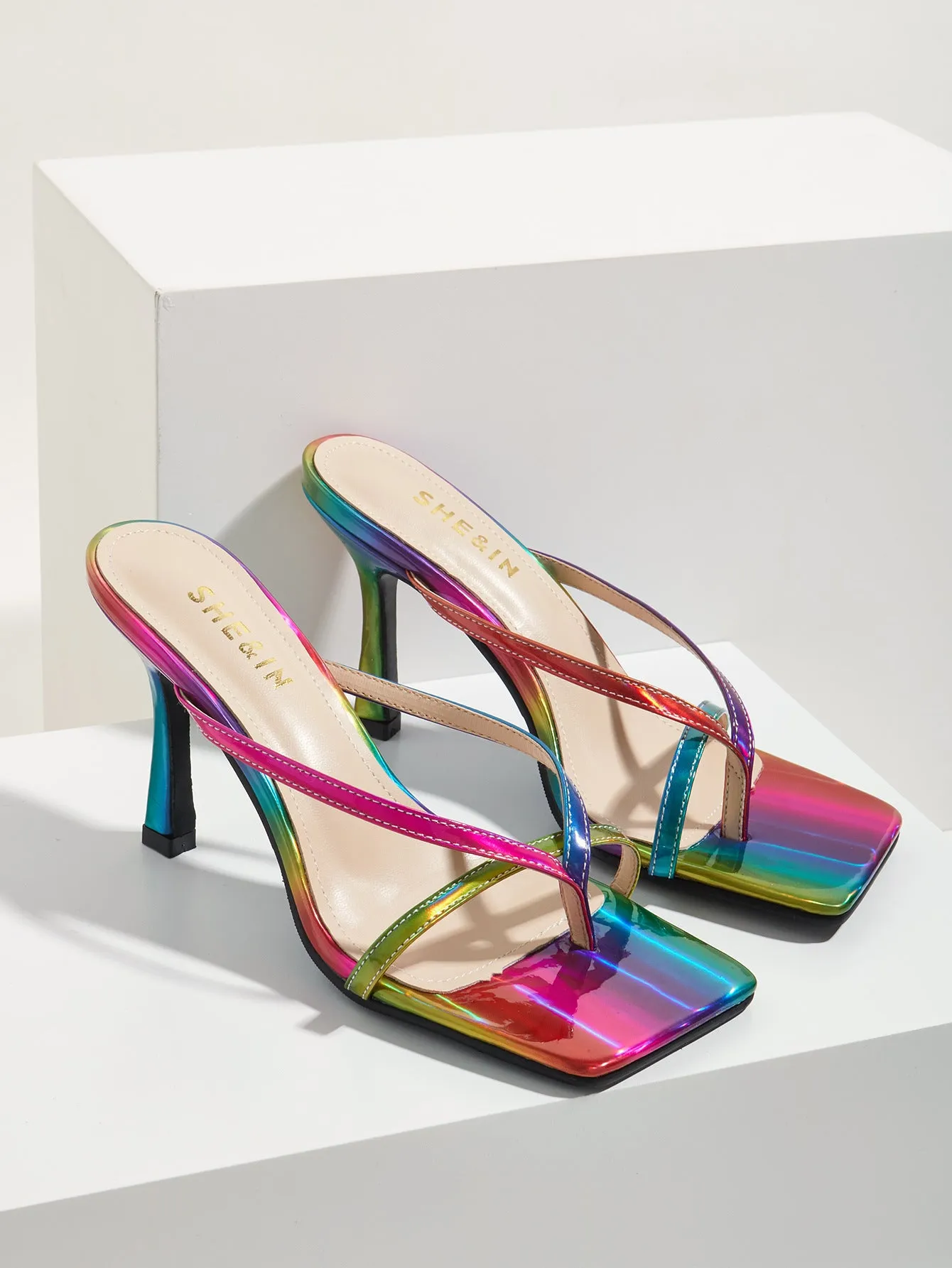 Women's Stiletto Shoes Fashion Colorful Plus Size Heels Sandals