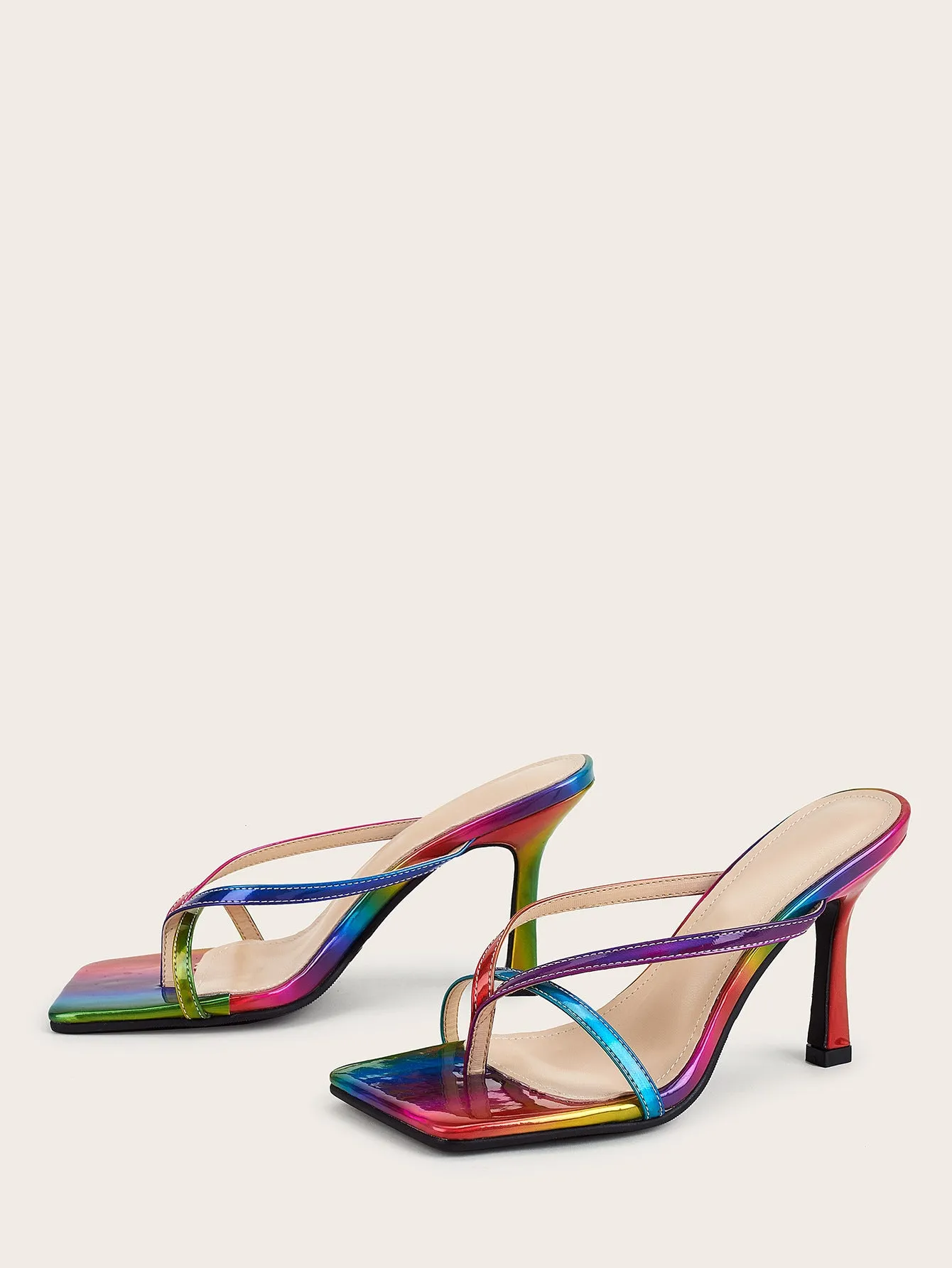 Women's Stiletto Shoes Fashion Colorful Plus Size Heels Sandals