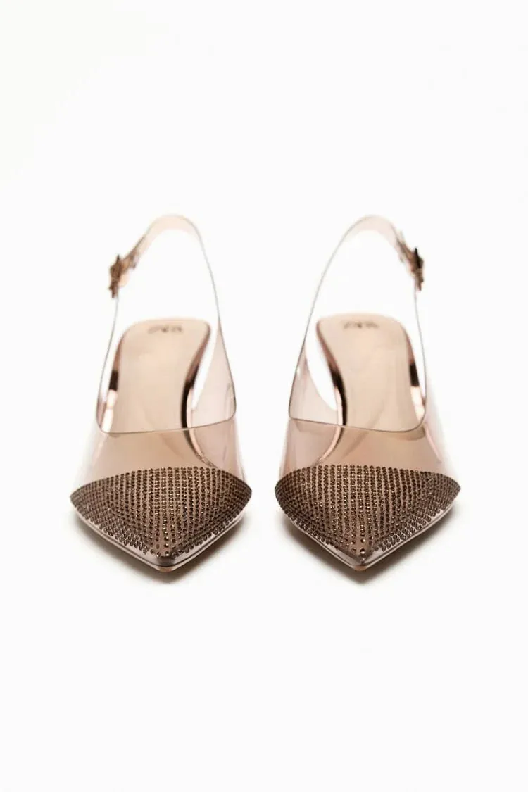 ZARA HIGH-HEEL VINYL SHOES