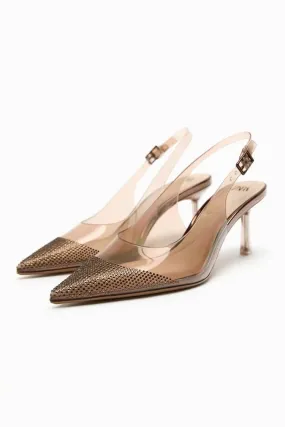 ZARA HIGH-HEEL VINYL SHOES